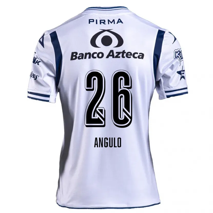Danxen Uomo Maglia Brayan Angulo #26 Bianco Blu Navy Kit Gara Home 2024/25 Maglietta