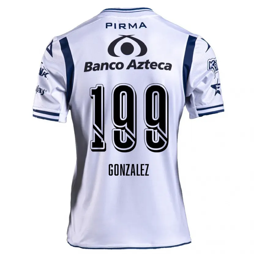 Danxen Uomo Maglia Samuel González #199 Bianco Blu Navy Kit Gara Home 2024/25 Maglietta