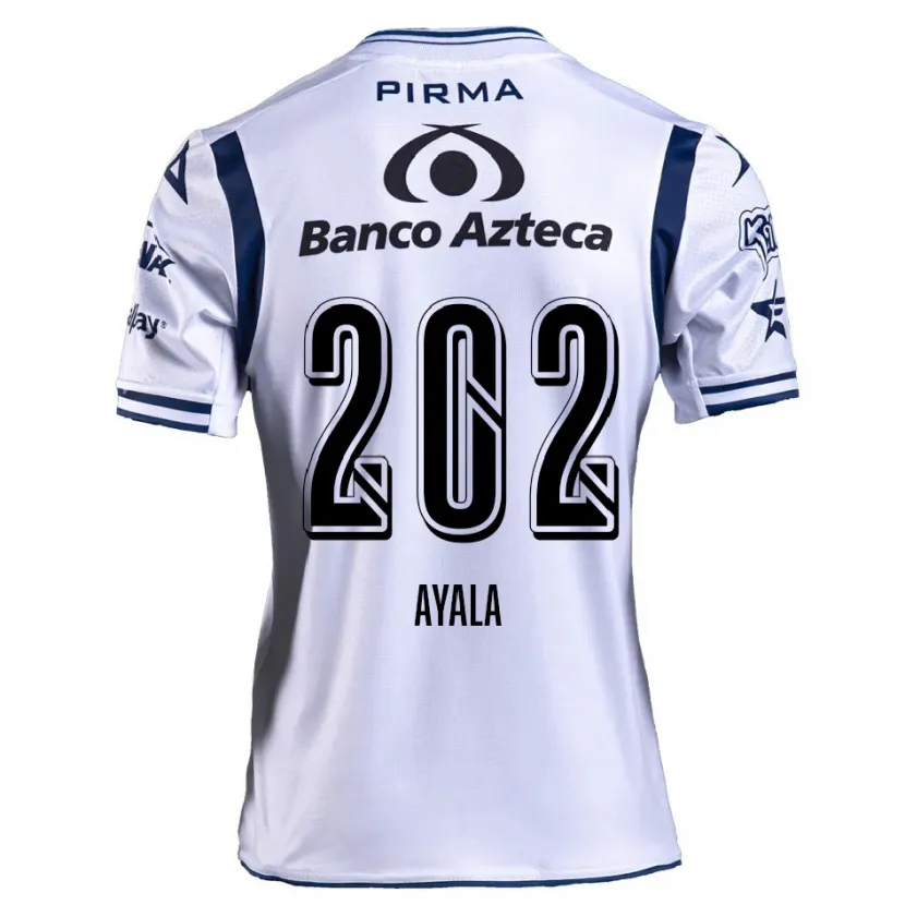 Danxen Uomo Maglia Diego Ayala #202 Bianco Blu Navy Kit Gara Home 2024/25 Maglietta