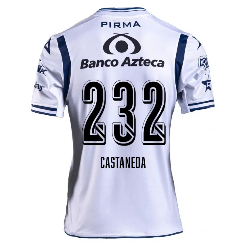 Danxen Uomo Maglia Ángel Castañeda #232 Bianco Blu Navy Kit Gara Home 2024/25 Maglietta