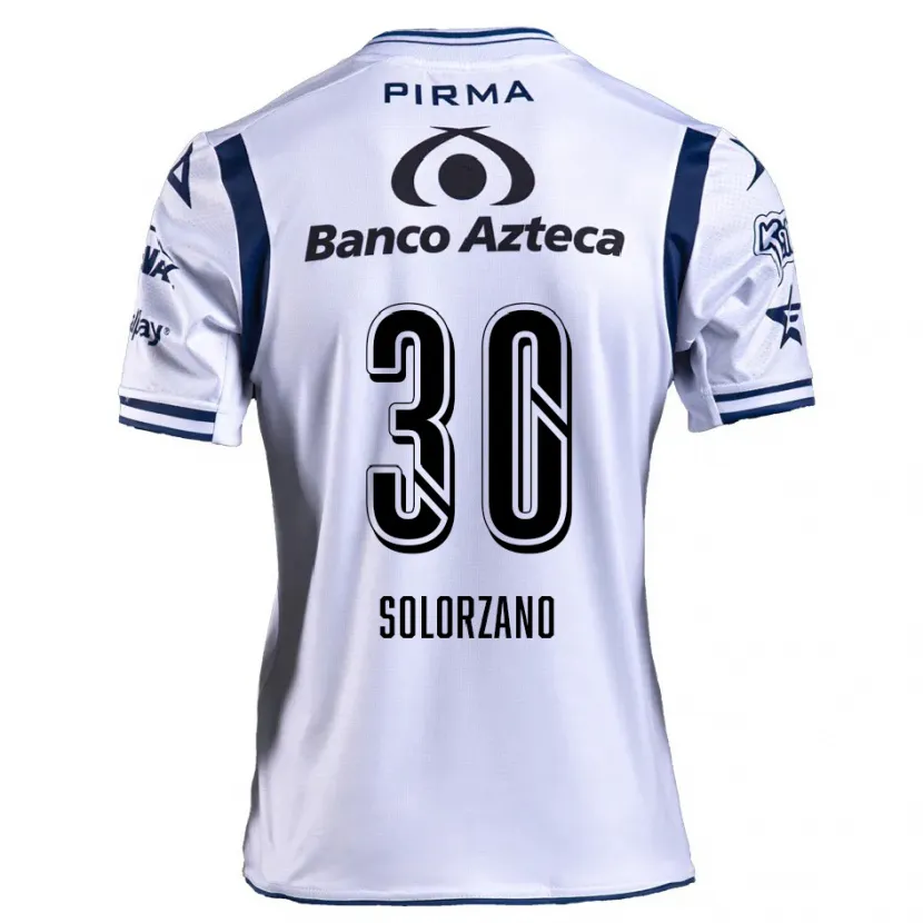 Danxen Uomo Maglia Aisha Solórzano #30 Bianco Blu Navy Kit Gara Home 2024/25 Maglietta