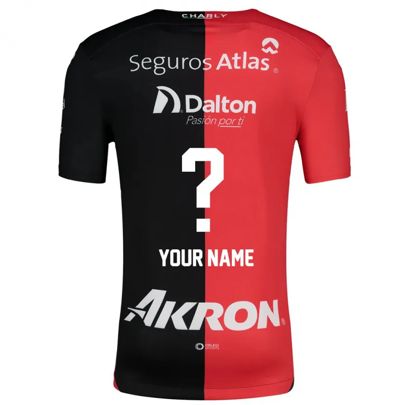Danxen Uomo Maglia Il Tuo Nome #0 Rosso Nero Kit Gara Home 2024/25 Maglietta