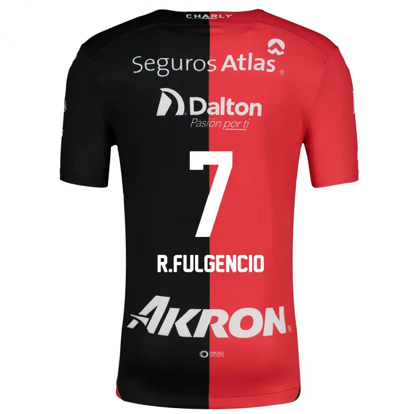 Danxen Uomo Maglia Raymundo Fulgencio #7 Rosso Nero Kit Gara Home 2024/25 Maglietta
