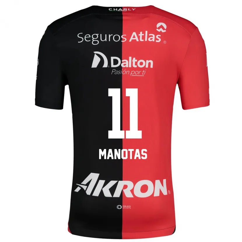 Danxen Uomo Maglia Mauro Manotas #11 Rosso Nero Kit Gara Home 2024/25 Maglietta