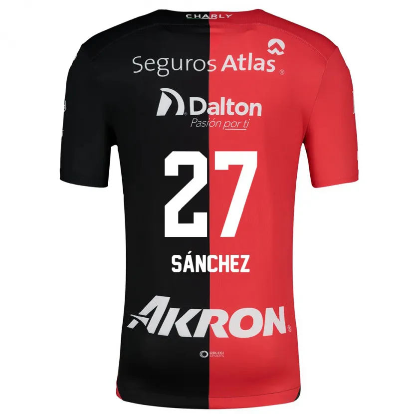 Danxen Uomo Maglia Antonio Sánchez #27 Rosso Nero Kit Gara Home 2024/25 Maglietta