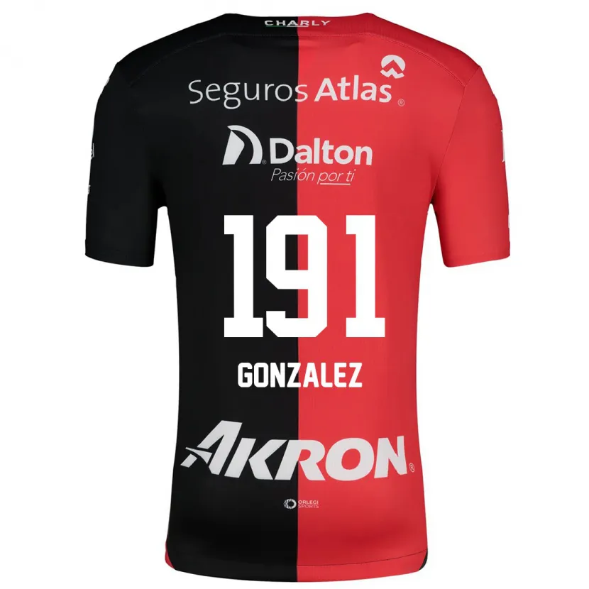 Danxen Uomo Maglia Juan González #191 Rosso Nero Kit Gara Home 2024/25 Maglietta
