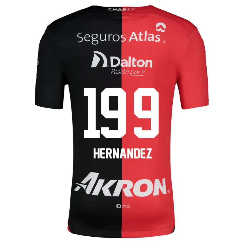 Danxen Uomo Maglia Sergio Hernández #199 Rosso Nero Kit Gara Home 2024/25 Maglietta