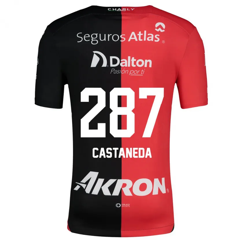 Danxen Uomo Maglia Mariano Castañeda #287 Rosso Nero Kit Gara Home 2024/25 Maglietta