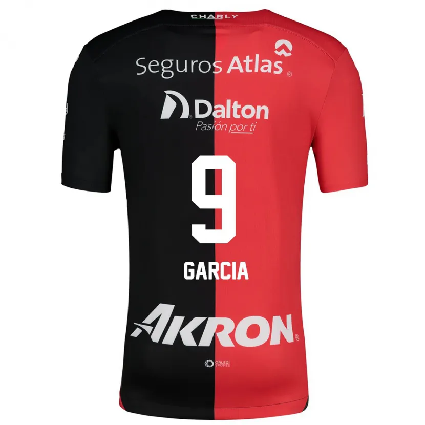 Danxen Uomo Maglia Marcia García #9 Rosso Nero Kit Gara Home 2024/25 Maglietta