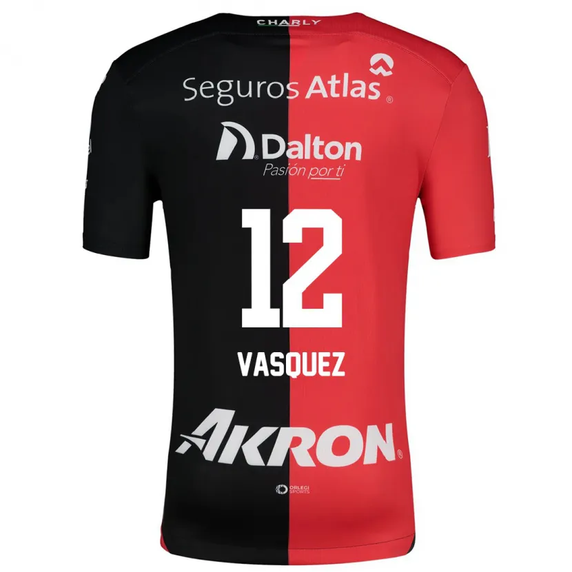 Danxen Uomo Maglia Leyla Vasquez #12 Rosso Nero Kit Gara Home 2024/25 Maglietta