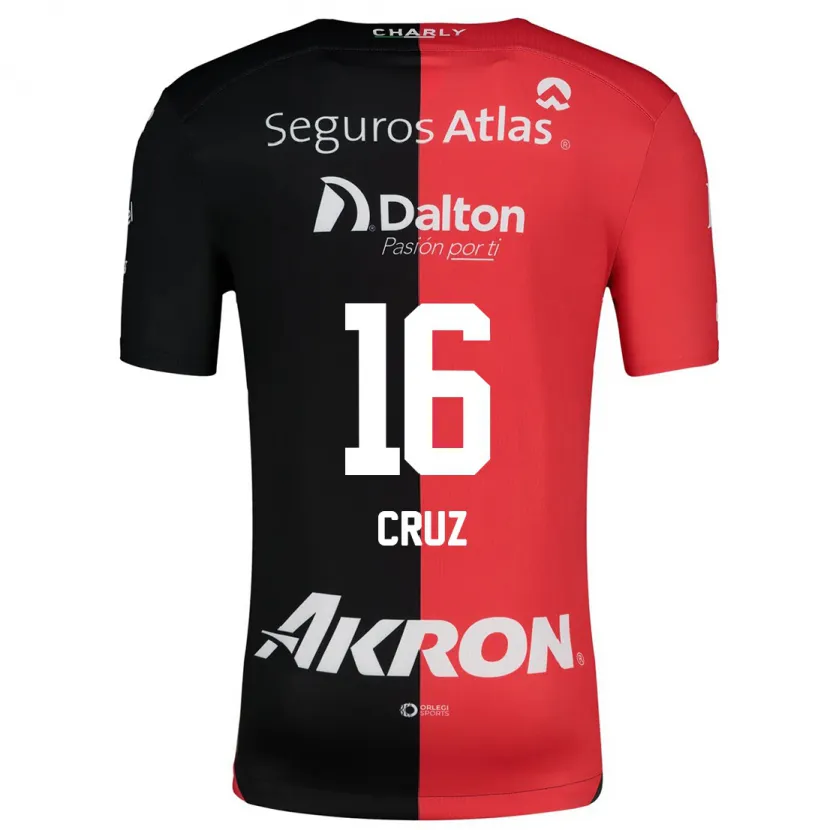 Danxen Uomo Maglia Daniela Cruz #16 Rosso Nero Kit Gara Home 2024/25 Maglietta