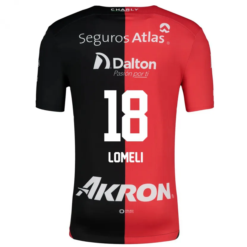 Danxen Uomo Maglia Alejandra Lomelí #18 Rosso Nero Kit Gara Home 2024/25 Maglietta