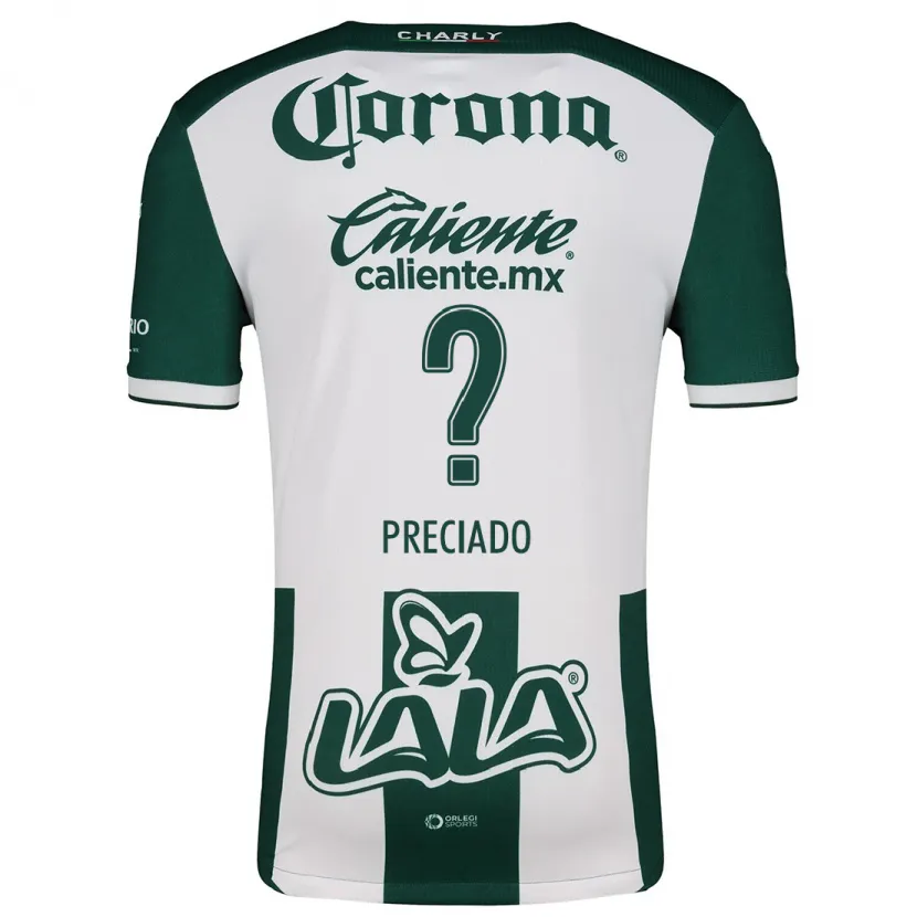 Danxen Uomo Maglia Hárold Preciado #0 Verde Bianco Kit Gara Home 2024/25 Maglietta