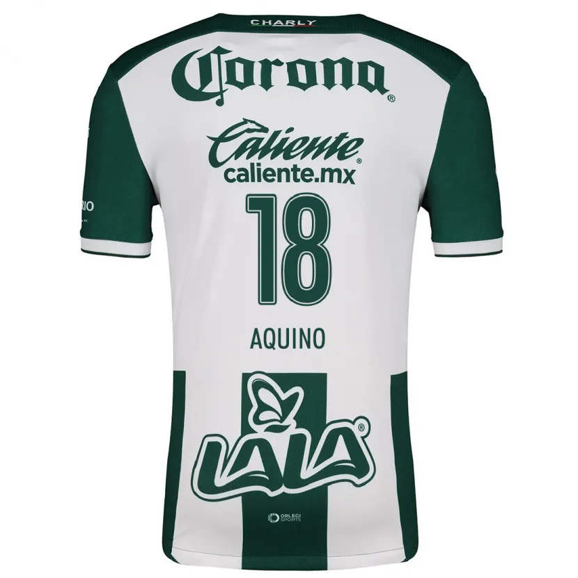 Danxen Uomo Maglia Pedro Aquino #18 Verde Bianco Kit Gara Home 2024/25 Maglietta
