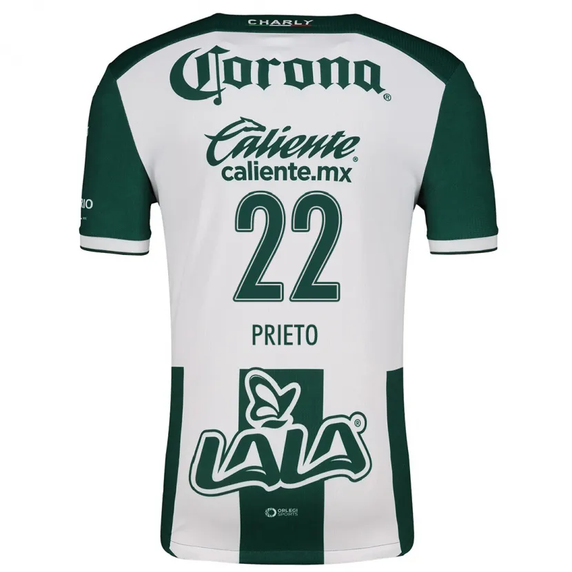 Danxen Uomo Maglia Ronaldo Prieto #22 Verde Bianco Kit Gara Home 2024/25 Maglietta