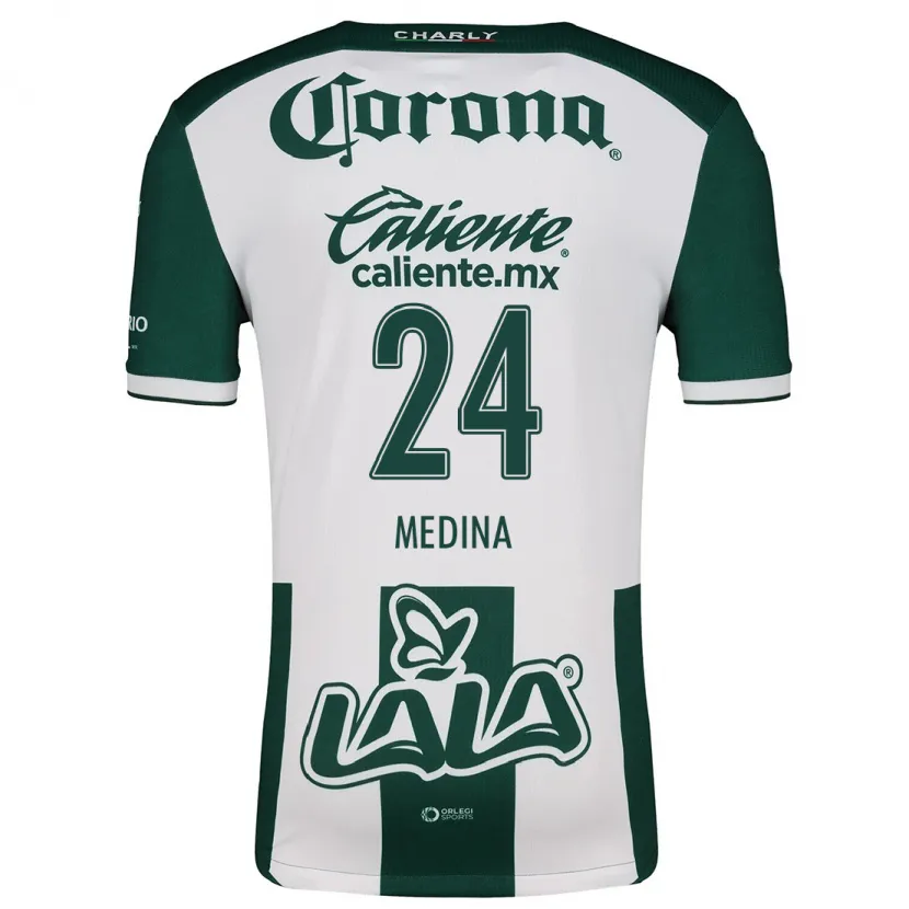 Danxen Uomo Maglia Diego Medina #24 Verde Bianco Kit Gara Home 2024/25 Maglietta