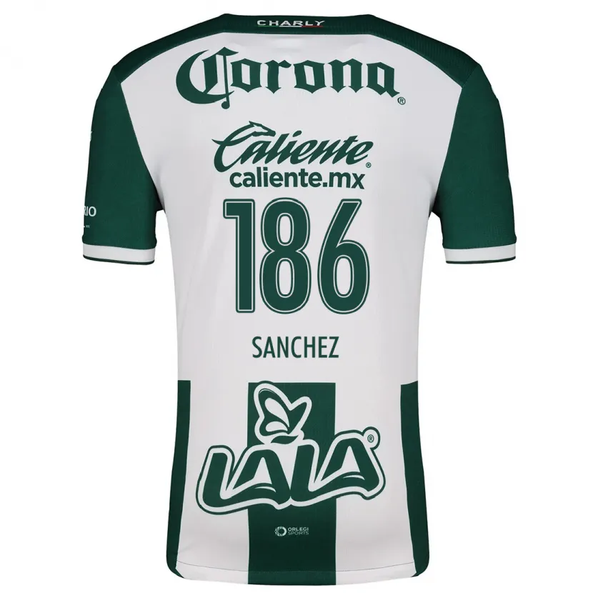 Danxen Uomo Maglia David Sánchez #186 Verde Bianco Kit Gara Home 2024/25 Maglietta