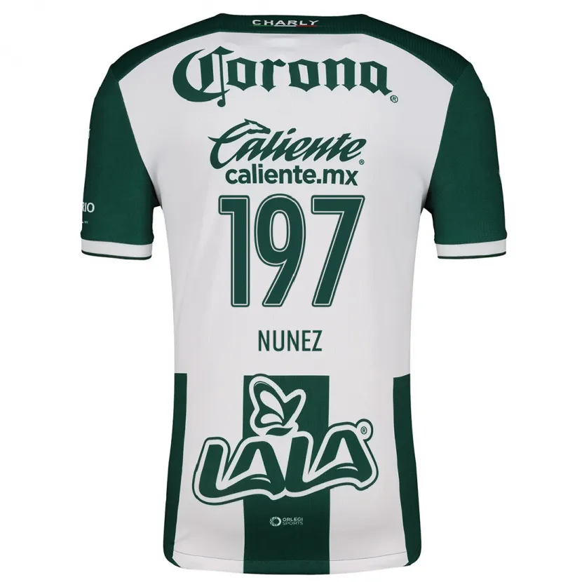 Danxen Uomo Maglia Kevin Núñez #197 Verde Bianco Kit Gara Home 2024/25 Maglietta