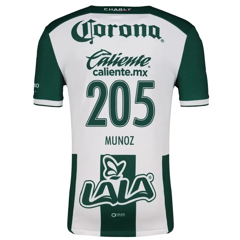 Danxen Uomo Maglia Guillermo Muñoz #205 Verde Bianco Kit Gara Home 2024/25 Maglietta