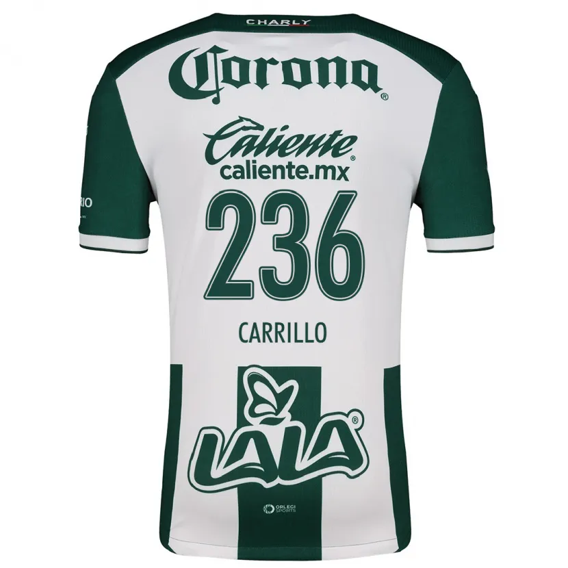 Danxen Uomo Maglia Fernando Carrillo #236 Verde Bianco Kit Gara Home 2024/25 Maglietta