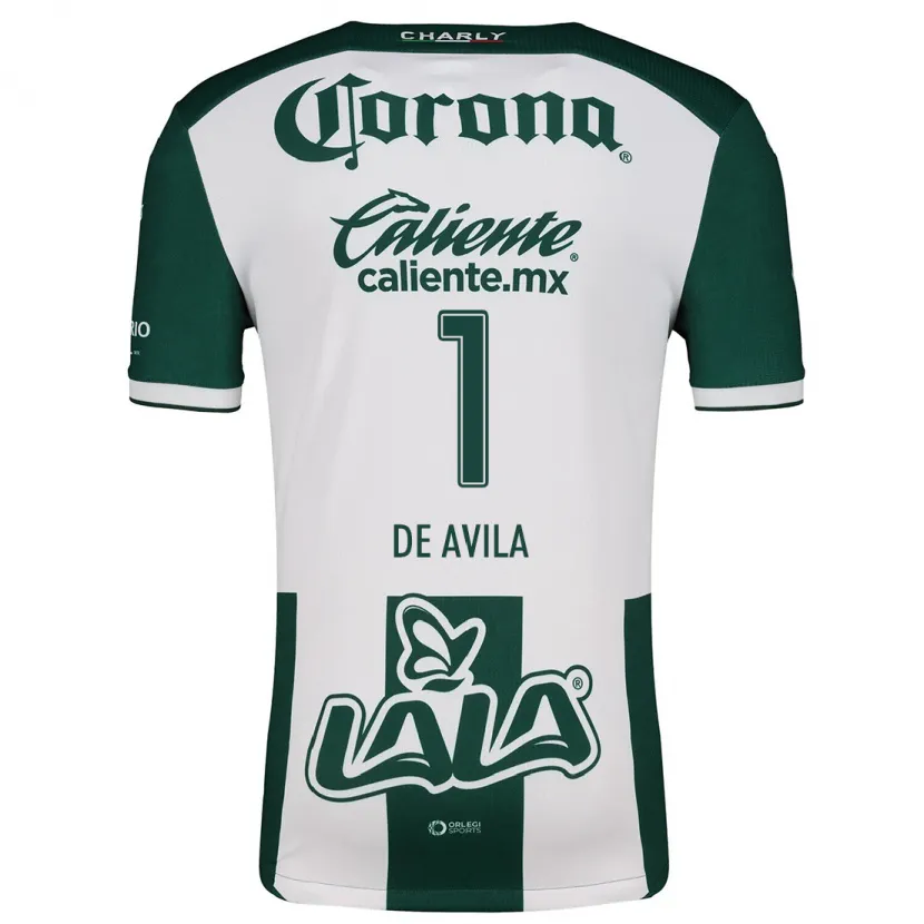Danxen Uomo Maglia Hannia De Ávila #1 Verde Bianco Kit Gara Home 2024/25 Maglietta