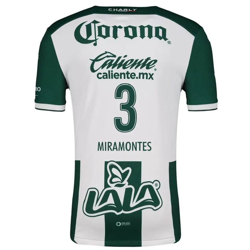 Danxen Uomo Maglia Natalia Miramontes #3 Verde Bianco Kit Gara Home 2024/25 Maglietta