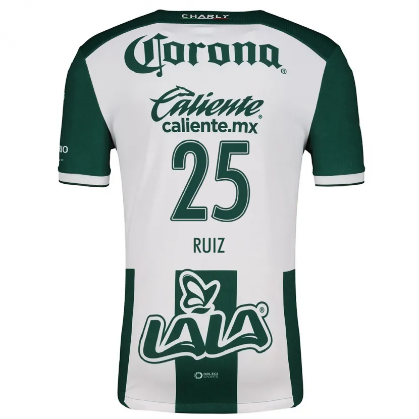 Danxen Uomo Maglia Michel Ruíz #25 Verde Bianco Kit Gara Home 2024/25 Maglietta