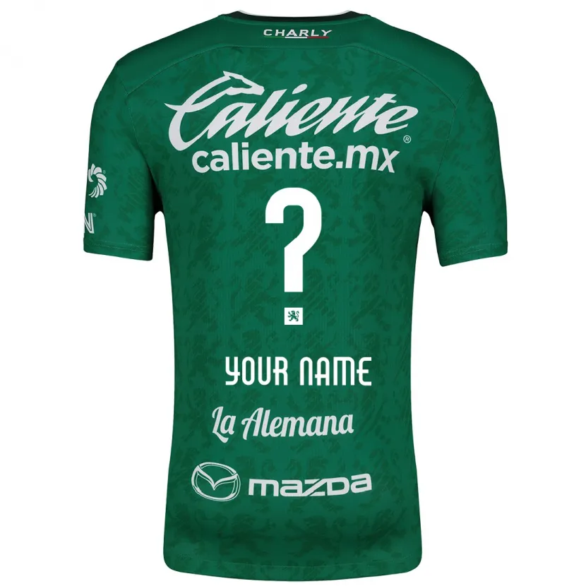 Danxen Uomo Maglia Il Tuo Nome #0 Verde Bianco Kit Gara Home 2024/25 Maglietta