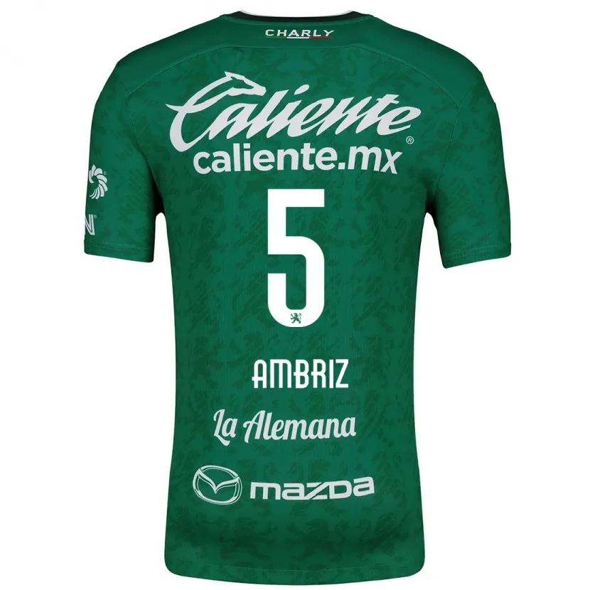 Danxen Uomo Maglia Fidel Ambríz #5 Verde Bianco Kit Gara Home 2024/25 Maglietta
