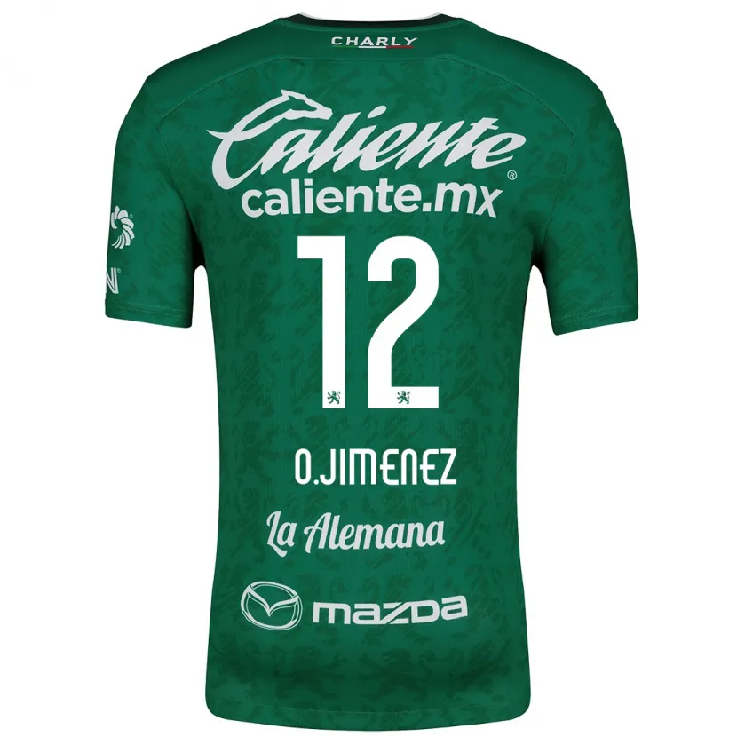 Danxen Uomo Maglia Óscar Jiménez #12 Verde Bianco Kit Gara Home 2024/25 Maglietta