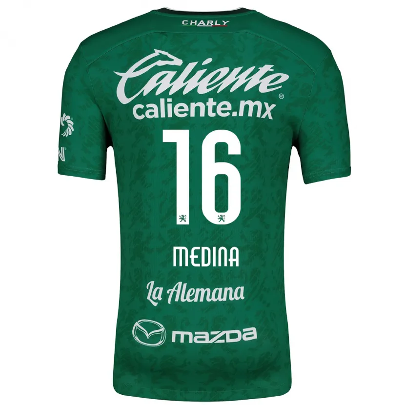 Danxen Uomo Maglia Alan Medina #16 Verde Bianco Kit Gara Home 2024/25 Maglietta
