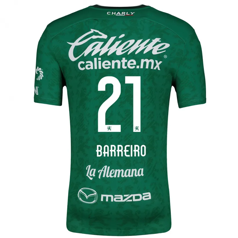 Danxen Uomo Maglia Stiven Barreiro #21 Verde Bianco Kit Gara Home 2024/25 Maglietta