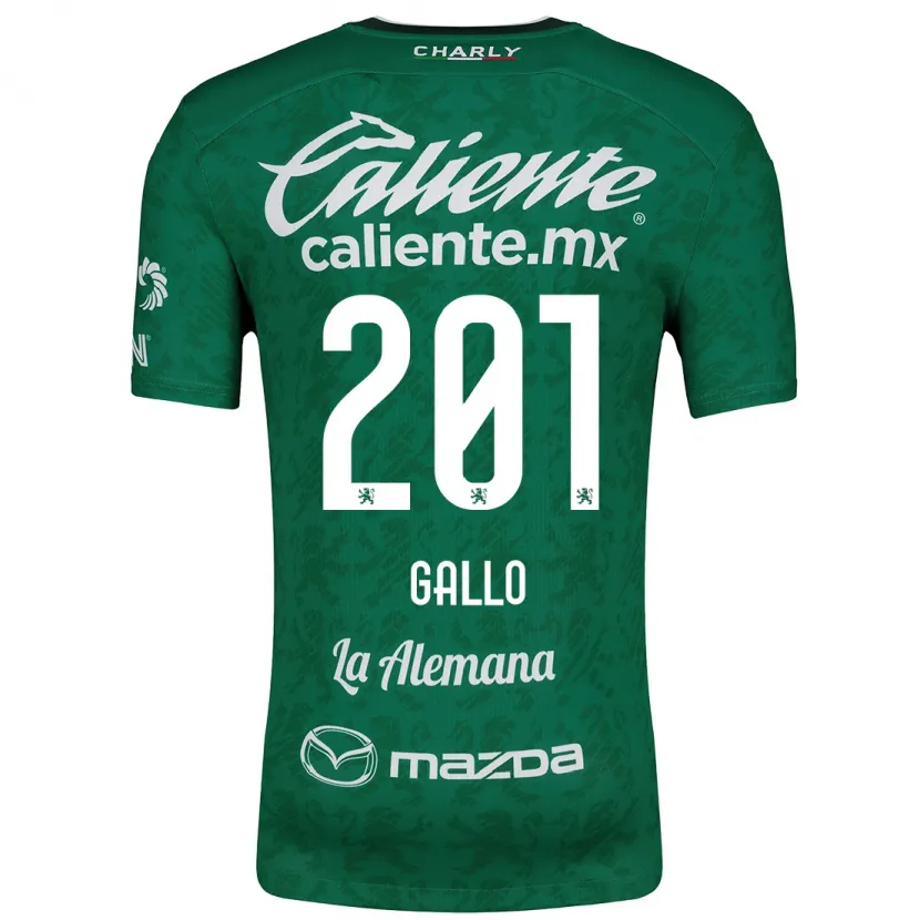 Danxen Uomo Maglia Andrés Gallo #201 Verde Bianco Kit Gara Home 2024/25 Maglietta