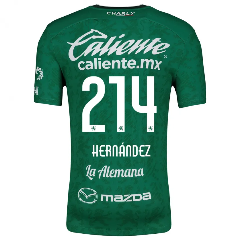 Danxen Uomo Maglia Iván Hernández #214 Verde Bianco Kit Gara Home 2024/25 Maglietta