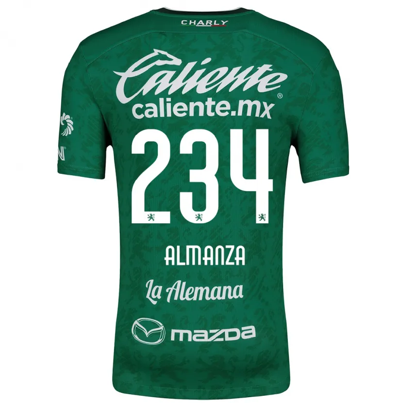 Danxen Uomo Maglia Román Almanza #234 Verde Bianco Kit Gara Home 2024/25 Maglietta