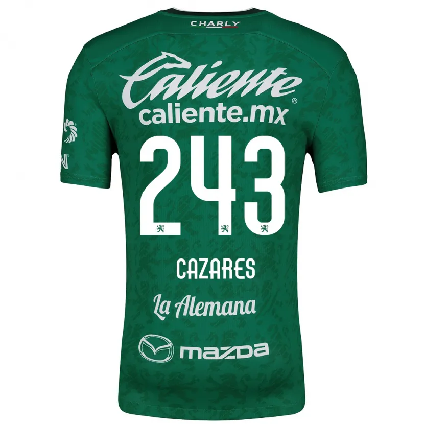 Danxen Uomo Maglia Juan Cázares #243 Verde Bianco Kit Gara Home 2024/25 Maglietta
