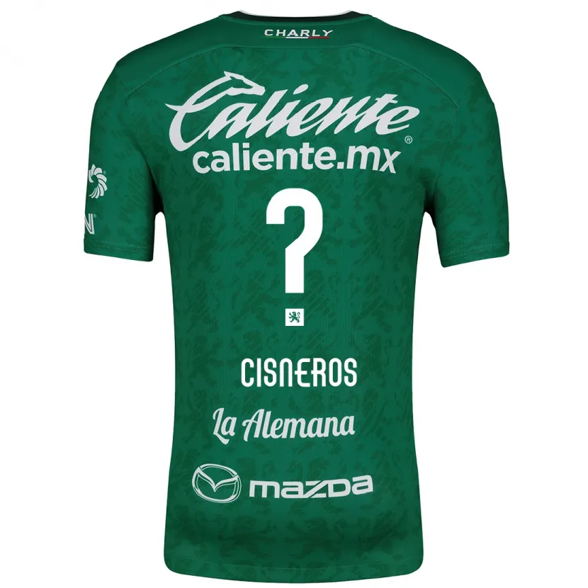 Danxen Uomo Maglia Santiago Cisneros #0 Verde Bianco Kit Gara Home 2024/25 Maglietta