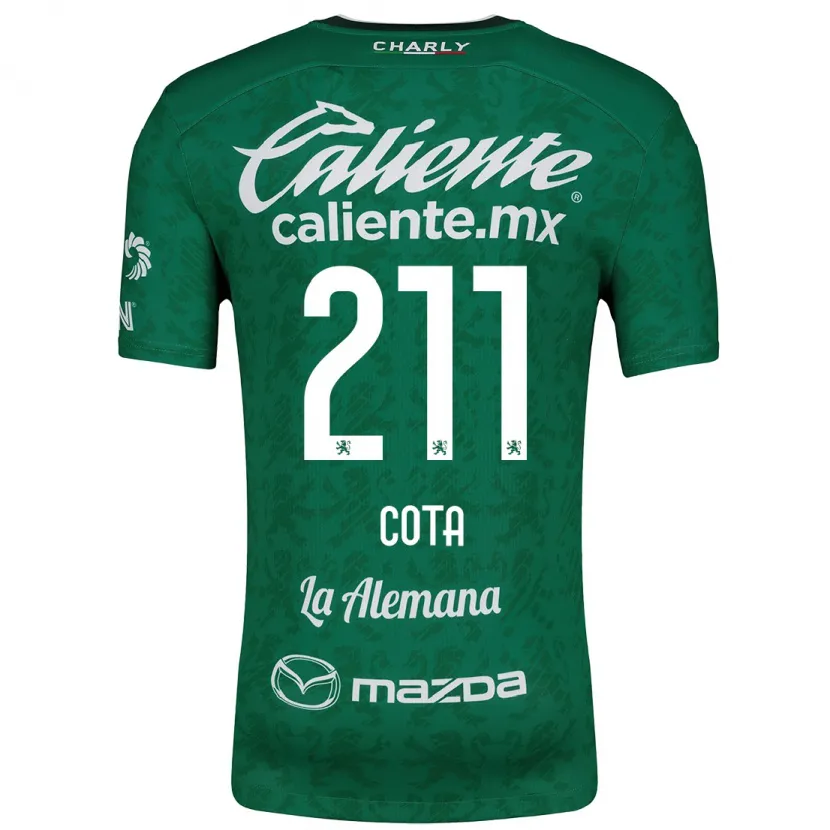 Danxen Uomo Maglia Luis Cota #211 Verde Bianco Kit Gara Home 2024/25 Maglietta
