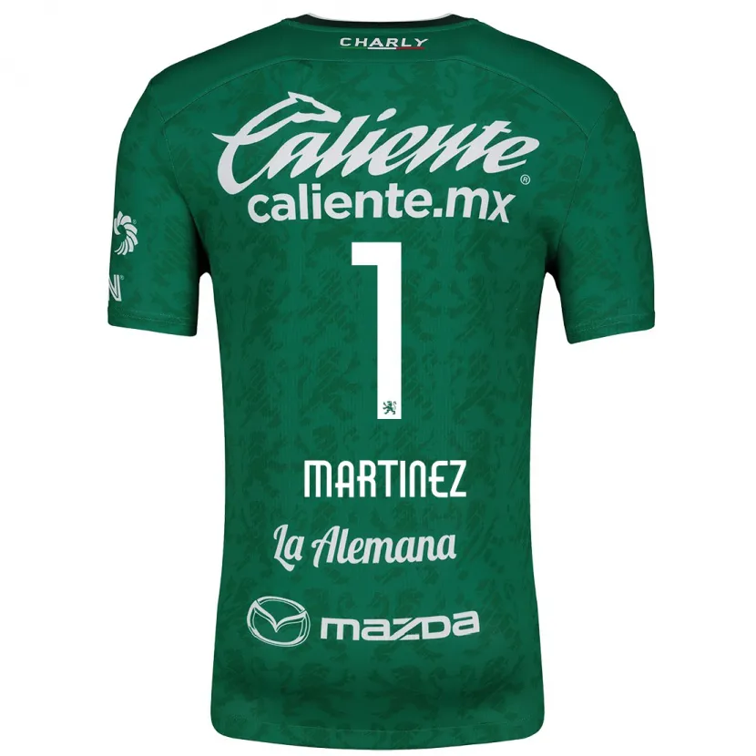 Danxen Uomo Maglia Angeles Martínez #1 Verde Bianco Kit Gara Home 2024/25 Maglietta