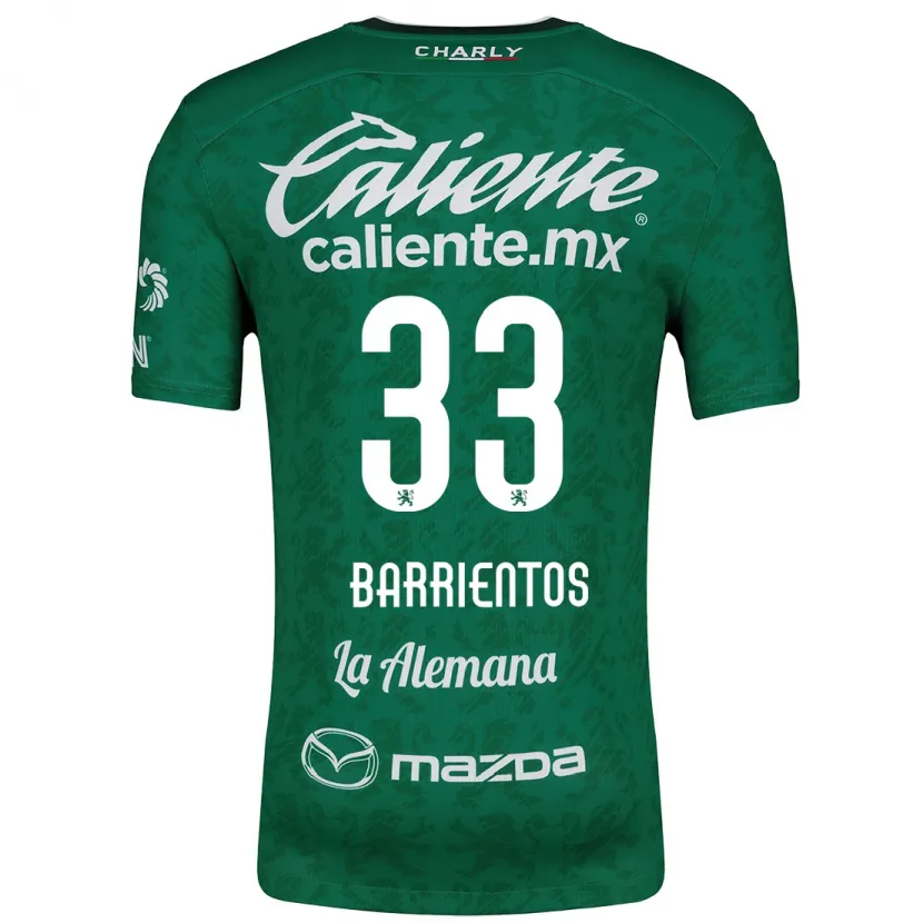 Danxen Uomo Maglia Yashira Barrientos #33 Verde Bianco Kit Gara Home 2024/25 Maglietta