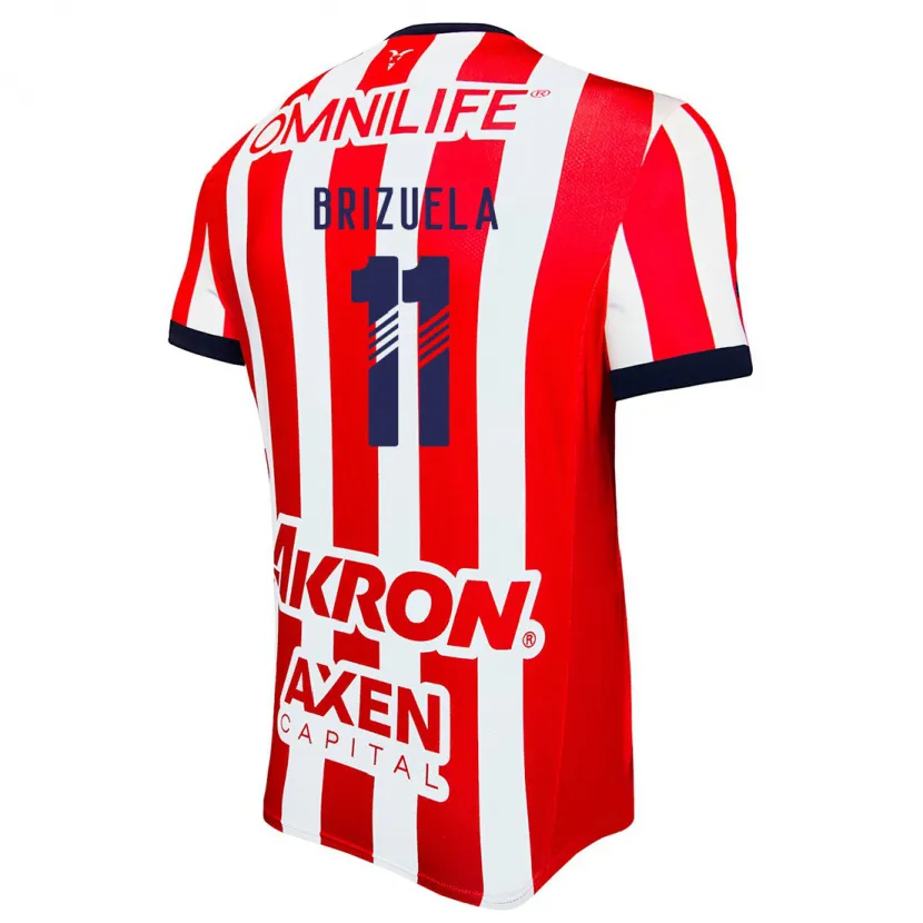 Danxen Uomo Maglia Isaác Brizuela #11 Rosso Bianco Blu Kit Gara Home 2024/25 Maglietta