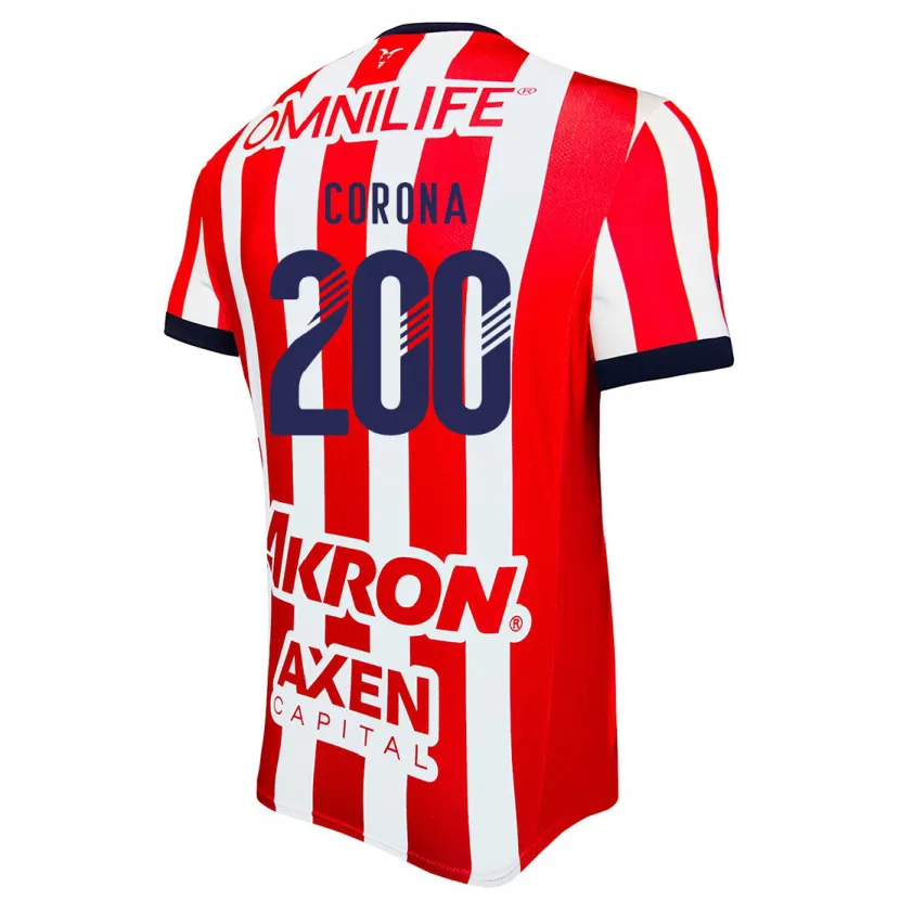 Danxen Uomo Maglia Carlos Corona #200 Rosso Bianco Blu Kit Gara Home 2024/25 Maglietta
