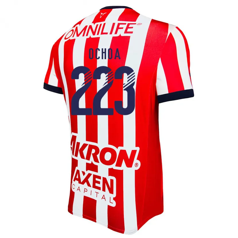 Danxen Uomo Maglia Diego Ochoa #223 Rosso Bianco Blu Kit Gara Home 2024/25 Maglietta