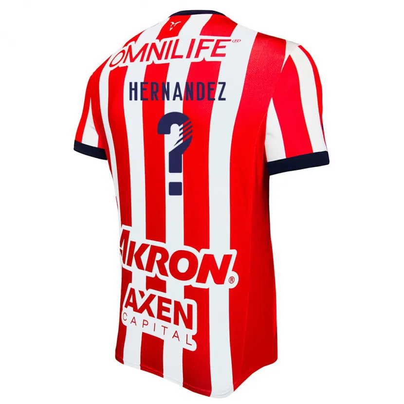 Danxen Uomo Maglia Carlos Hernandez #0 Rosso Bianco Blu Kit Gara Home 2024/25 Maglietta