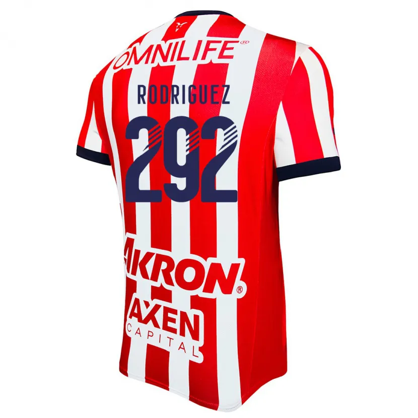 Danxen Uomo Maglia Emiliano Rodríguez #292 Rosso Bianco Blu Kit Gara Home 2024/25 Maglietta