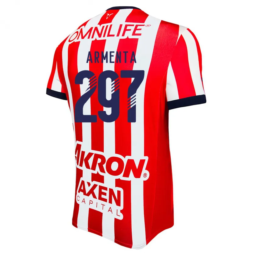 Danxen Uomo Maglia Deibith Armenta #297 Rosso Bianco Blu Kit Gara Home 2024/25 Maglietta