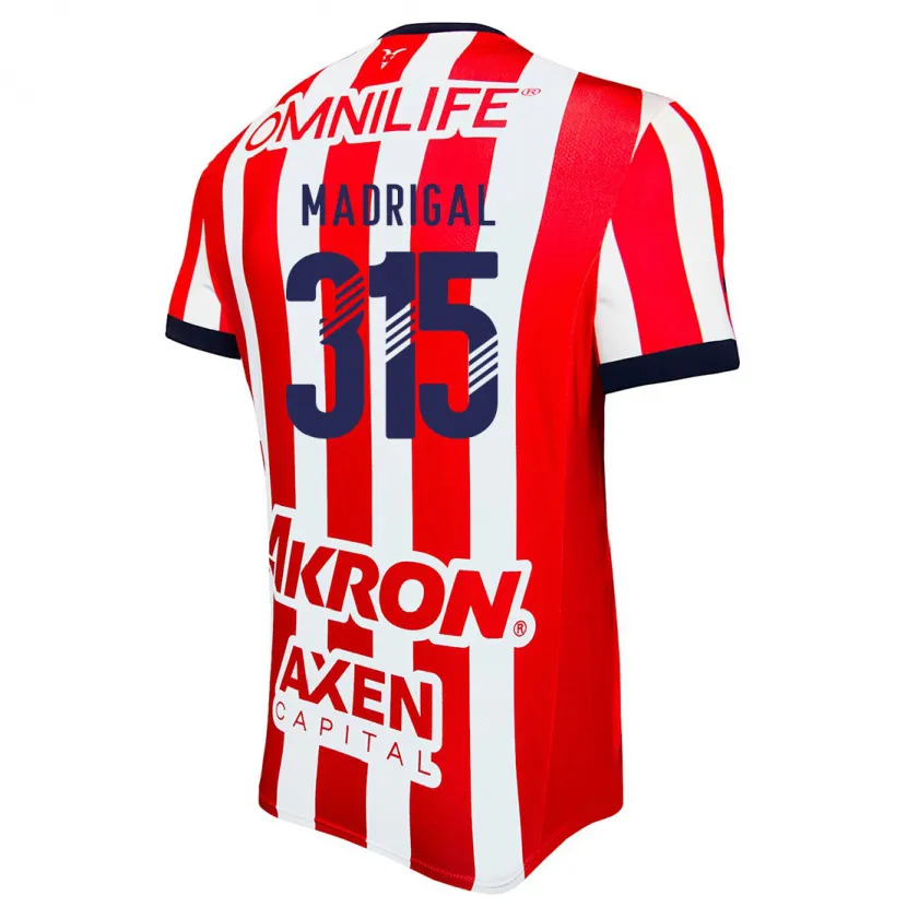 Danxen Uomo Maglia David Madrigal #315 Rosso Bianco Blu Kit Gara Home 2024/25 Maglietta