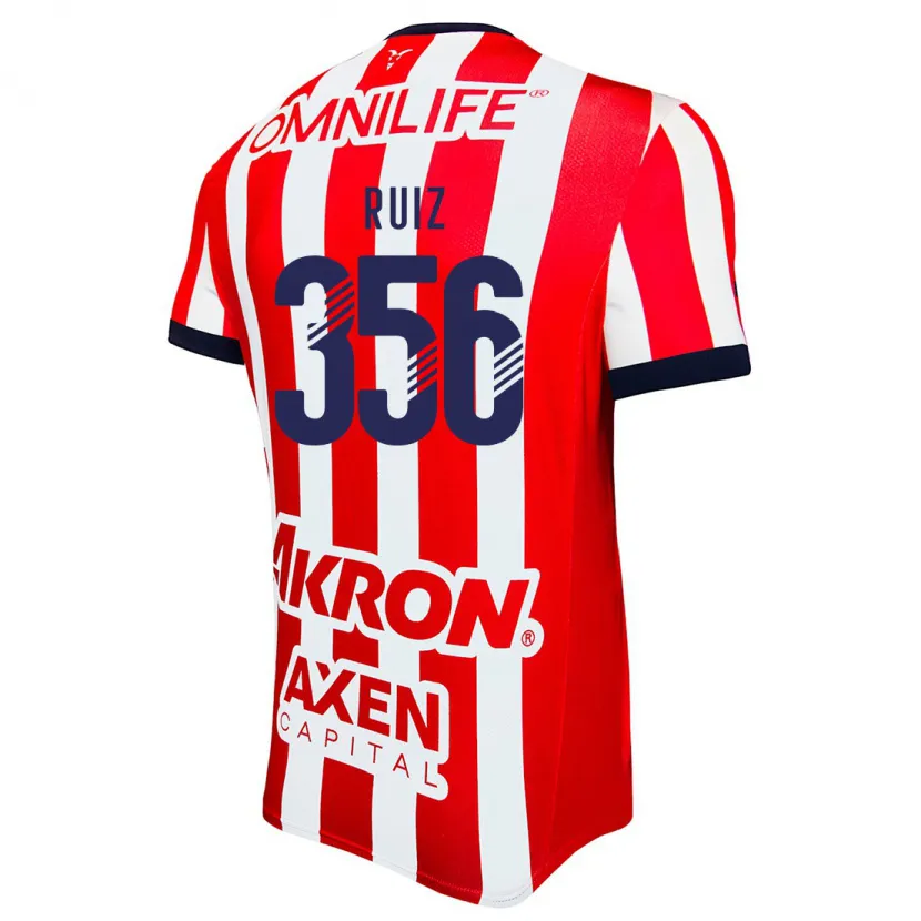 Danxen Uomo Maglia Dilan Ruiz #356 Rosso Bianco Blu Kit Gara Home 2024/25 Maglietta