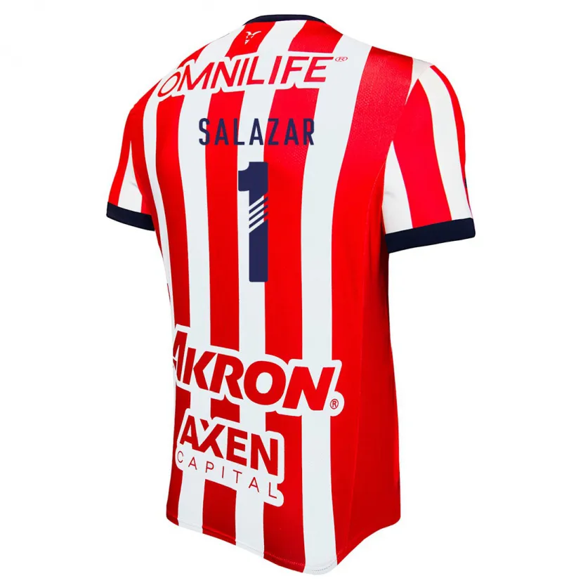 Danxen Uomo Maglia Viridiana Salazar #1 Rosso Bianco Blu Kit Gara Home 2024/25 Maglietta