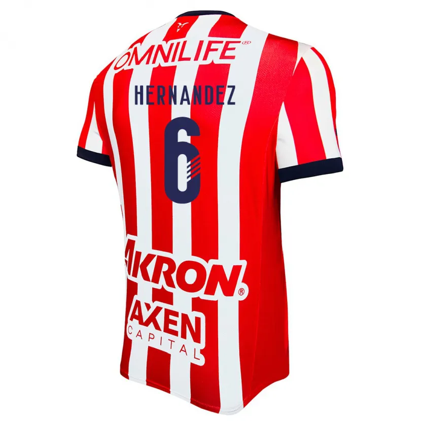 Danxen Uomo Maglia Ana Camila Hernández #6 Rosso Bianco Blu Kit Gara Home 2024/25 Maglietta